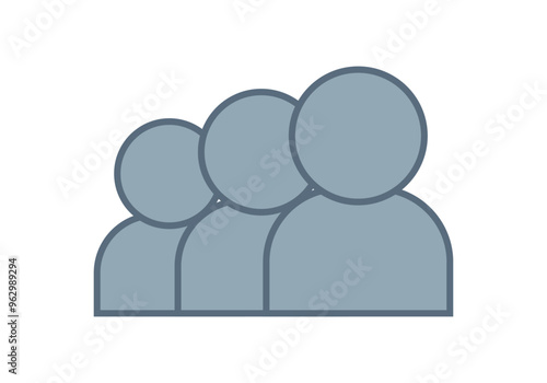 Grupo de avatares azules de usuario