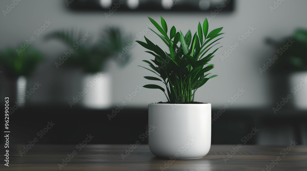plant in a vase on the table plant in a vase on the table