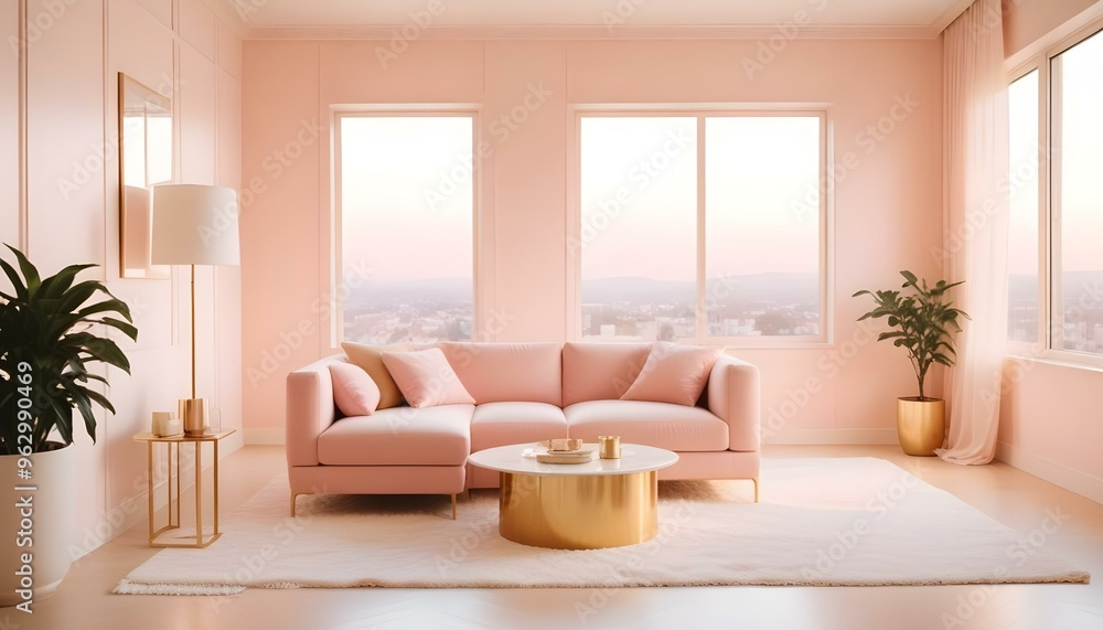 Photo interior modern design room 3d illustration Photo interior modern design room 3d illustration