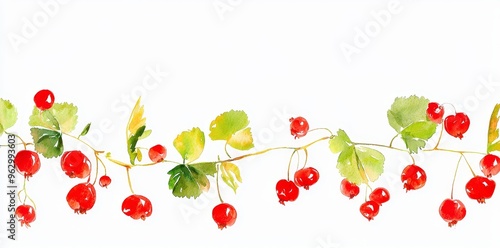 Wallpaper Mural With holly berries, a watercolor seamless pattern for Christmas Torontodigital.ca