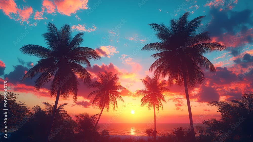 Tropical Beach tourism banner in boho colors. Holiday summer beach background. Exotic tourism destination summer vacation Tropical Beach tourism banner in boho colors. Holiday summer beach background. Exotic tourism destination summer vacation