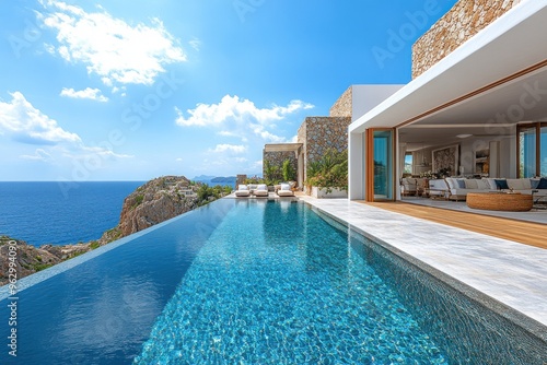 Luxury Villa with Infinity Pool Overlooking the Aegean Sea