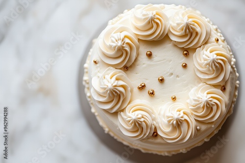 birthday cake top view with Colorful frosting,  and decoration. detailed , texture of sprinkles and icing, isolated dessert, new beautiful stock image illustration AI