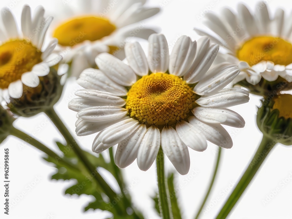 Fototapeta premium daisies on a white background,bouquet of white daisies,daisies in the garden