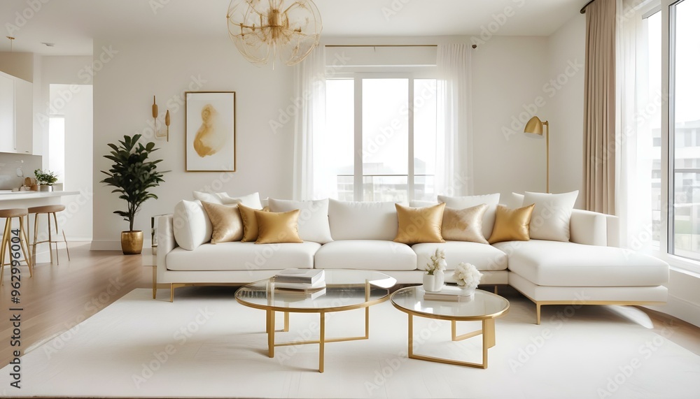 Fototapeta premium Photo interior modern design room 3d illustration