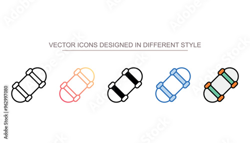 Skate Board icon design with white background stock illustration