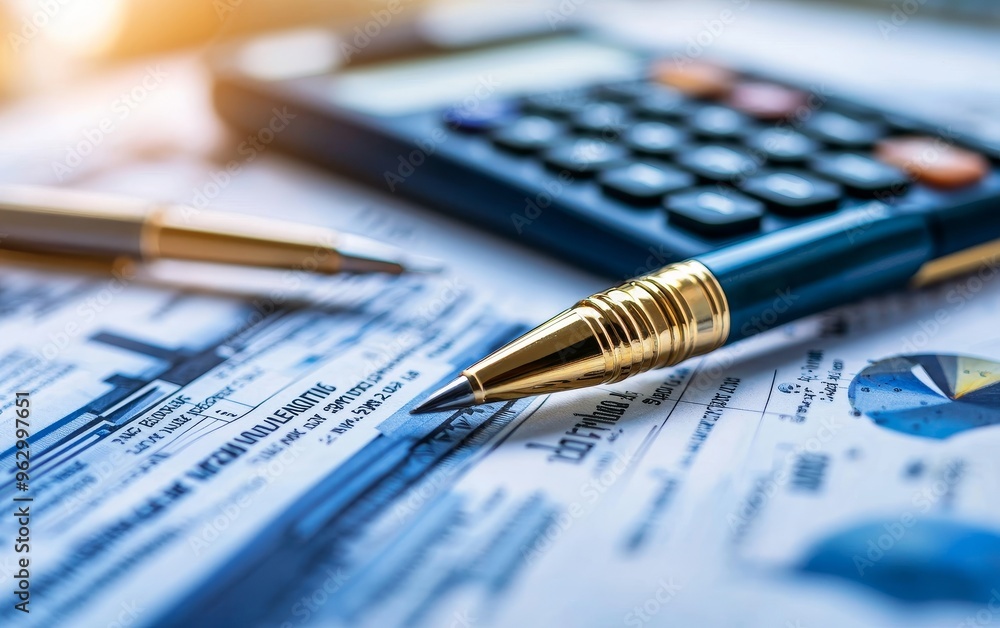 Fototapeta premium Detailed image of personal loan calculator with obligation amounts, Obligation, Personal, Lending, financial planning tool