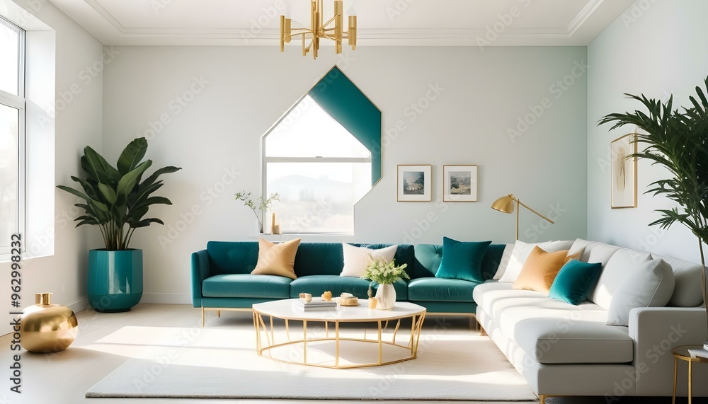 Photo interior modern design room 3d illustration Photo interior modern design room 3d illustration
