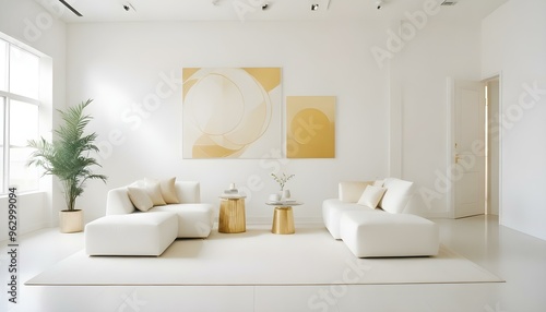 Photo interior modern design room 3d illustration