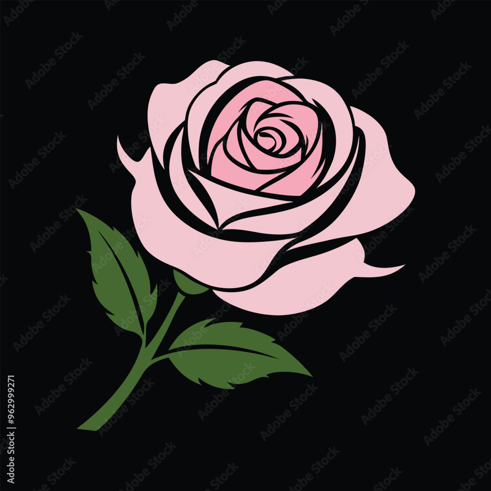 Rose flower vector isolate Rose flower vector isolate