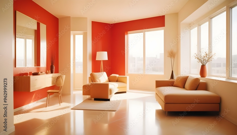 Photo interior modern design room 3d illustration Photo interior modern design room 3d illustration
