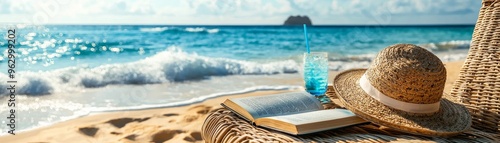 Seaside Serenity: Perfect Summer Reading Retreat on Beach Chair with Ocean View