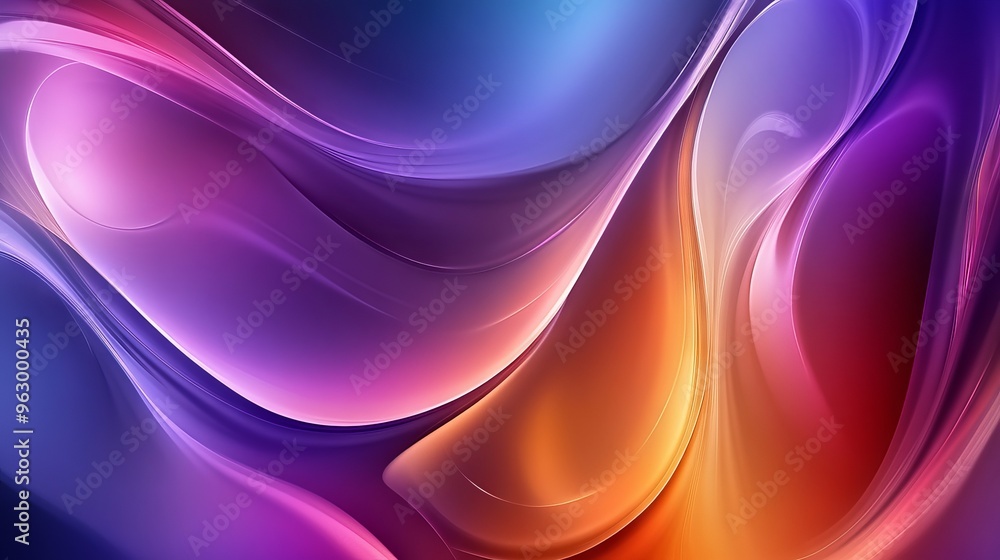 Fototapeta premium Abstract background with fluid smooth shapes in soft tones, modern minimalist design ideal for presentations, website backgrounds, and contemporary digital art projects.
