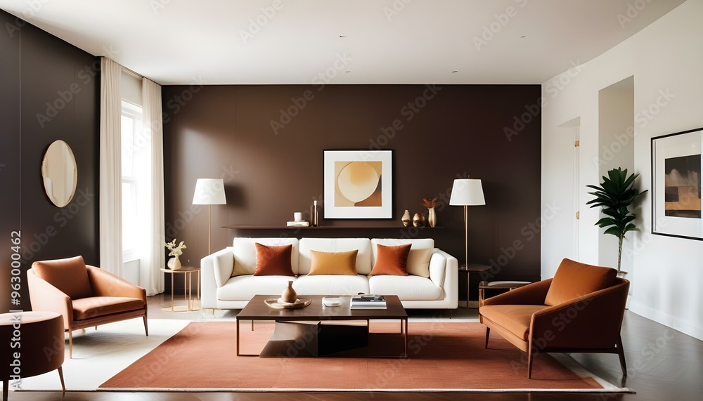 Photo interior modern design room 3d illustration Photo interior modern design room 3d illustration