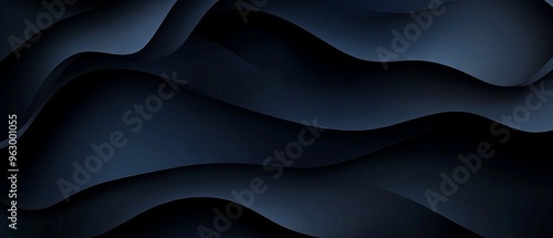 Modern abstract gradient banner background with dark navy blue tones, sleek design for digital presentations, web headers, and elegant branding materials.