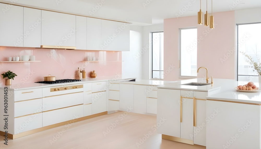 Fototapeta premium Photo interior modern design room 3d illustration