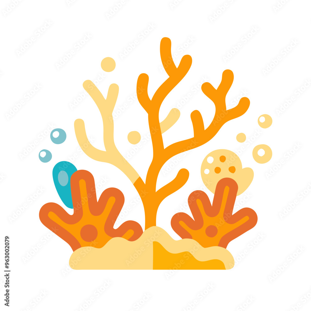 A vivid image of a coral reef in a playful style A vivid image of a coral reef in a playful style