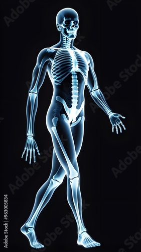 3d rendered illustration of a x ray human body