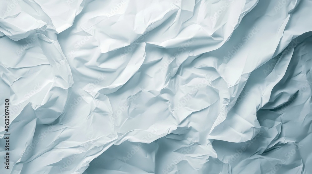 Obraz premium Isolated wallpaper poster mockup with wrinkled texture effect, offering a clean background for design presentations and advertising concepts