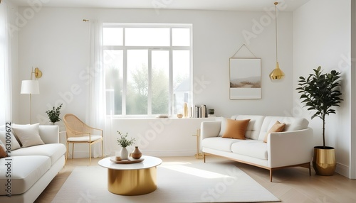Photo interior modern design room 3d illustration