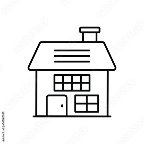 Cottage vector icon ready to use for apps and websites