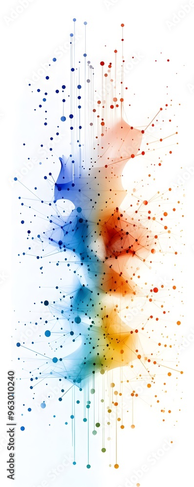 Abstract Network Connection with Dots and Lines. Abstract Network Connection with Dots and Lines.