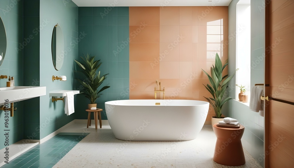 Photo interior modern design room 3d illustration Photo interior modern design room 3d illustration