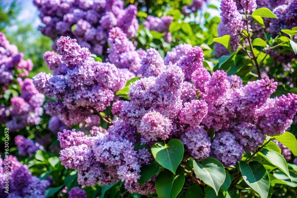 thick lush lilac bushes with blooming flower buds on it thick lush lilac bushes with blooming flower buds on it