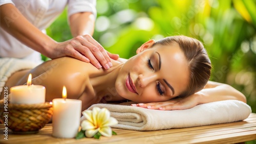  spa body massage woman hands treatment