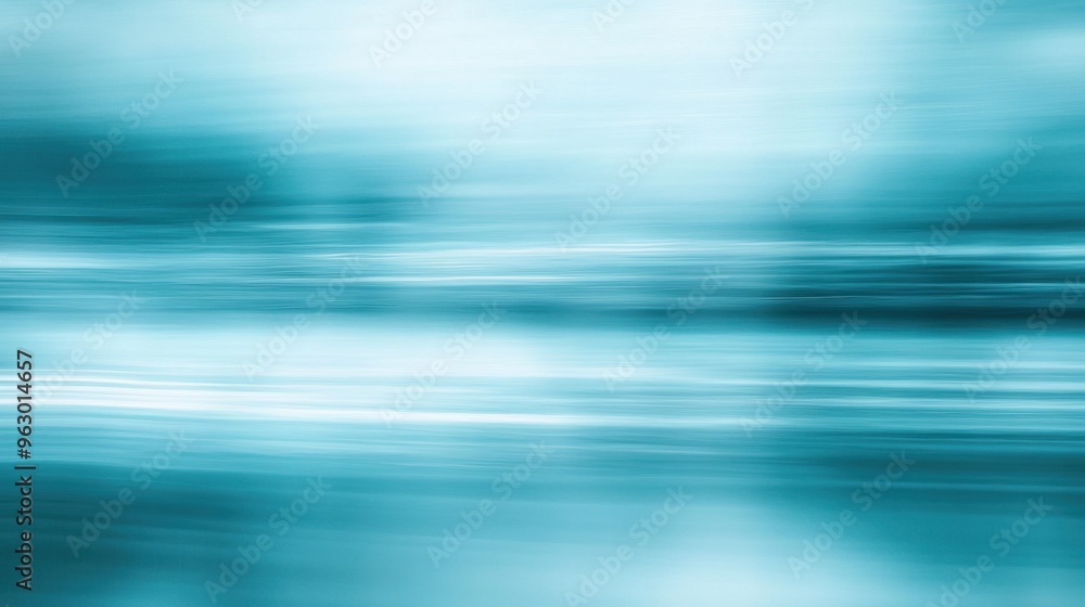 © MakoPoko - Defocused motion blur in shades of teal and light blue, creating a calming and serene horizontal abstract background. © MakoPoko - Defocused motion blur in shades of teal and light blue, creating a calming and serene horizontal abstract background.