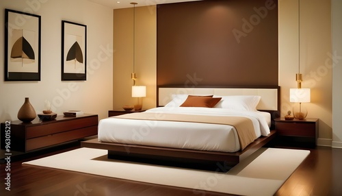 Photo interior modern design room 3d illustration