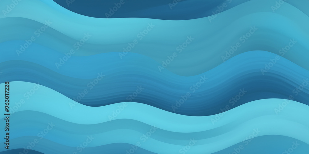 Fototapeta premium Abstract watercolor paint background dark blue gradient color with fluid curve lines texture and white space for text