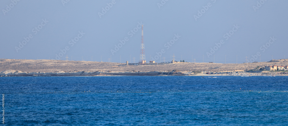 view of an old seaside town in Egypt view of an old seaside town in Egypt