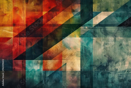 contemporary geometric grunge art abstract background