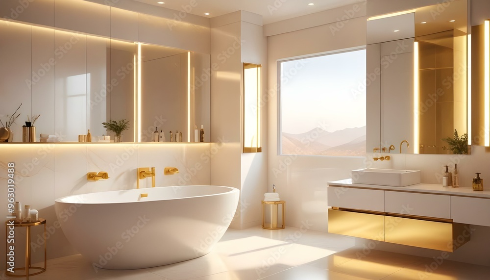 Photo interior modern design room 3d illustration Photo interior modern design room 3d illustration