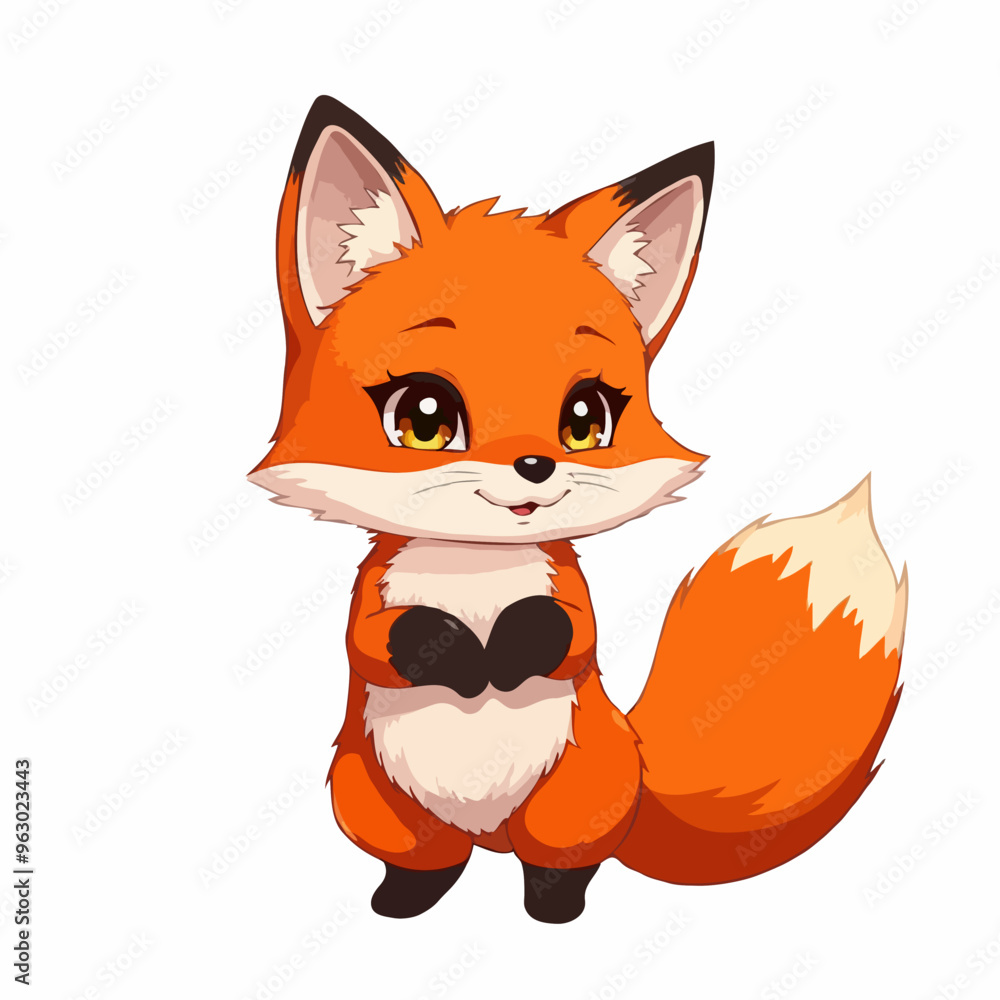 Fototapeta premium Niedlicher Cartoon-Fuchs