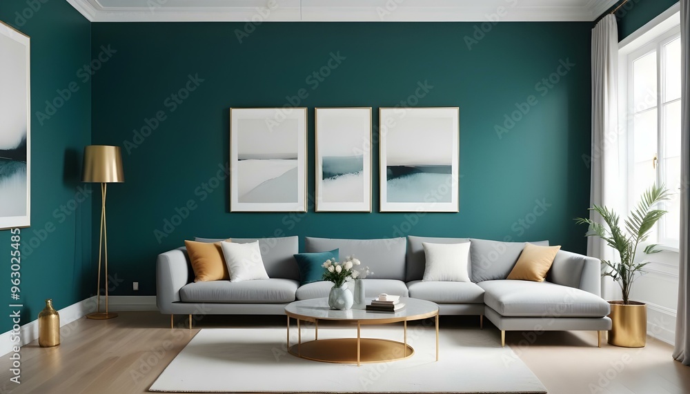 Photo interior modern design room 3d illustration Photo interior modern design room 3d illustration