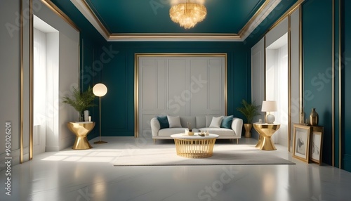 Wallpaper Mural Photo interior modern design room 3d illustration Torontodigital.ca