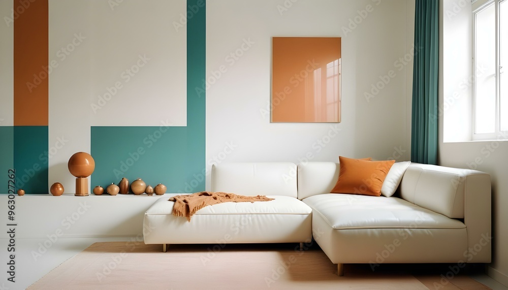 Fototapeta premium Photo interior modern design room 3d illustration