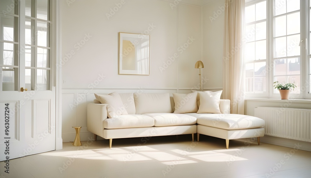 Fototapeta premium Photo interior modern design room 3d illustration