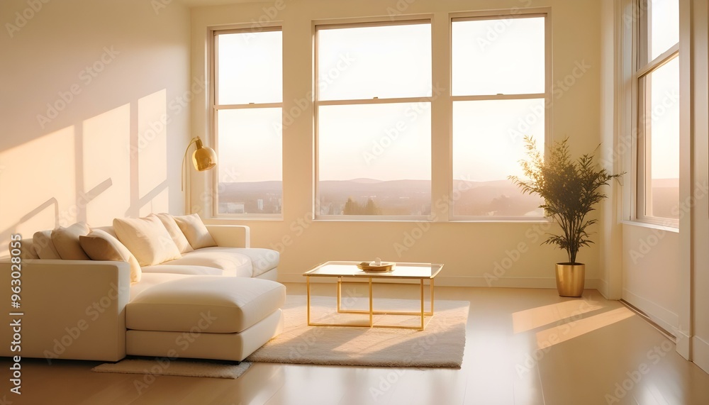 Fototapeta premium Photo interior modern design room 3d illustration