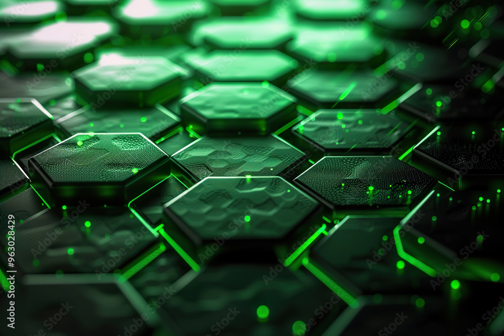 A green background with a pattern of hexagons,, generative ai image, A green background with a pattern of hexagons,, generative ai image,