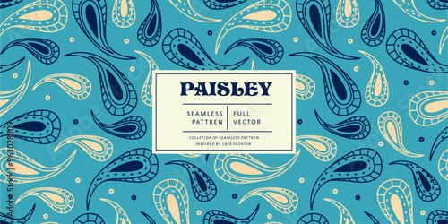 Paisley bandana seamless pattern backgrounds