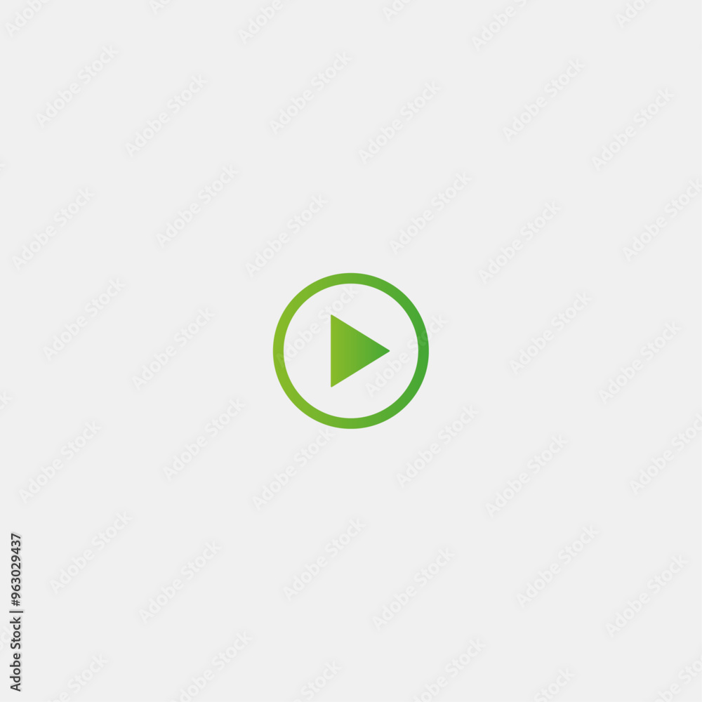 Play button icon logo flat vector design Play button icon logo flat vector design