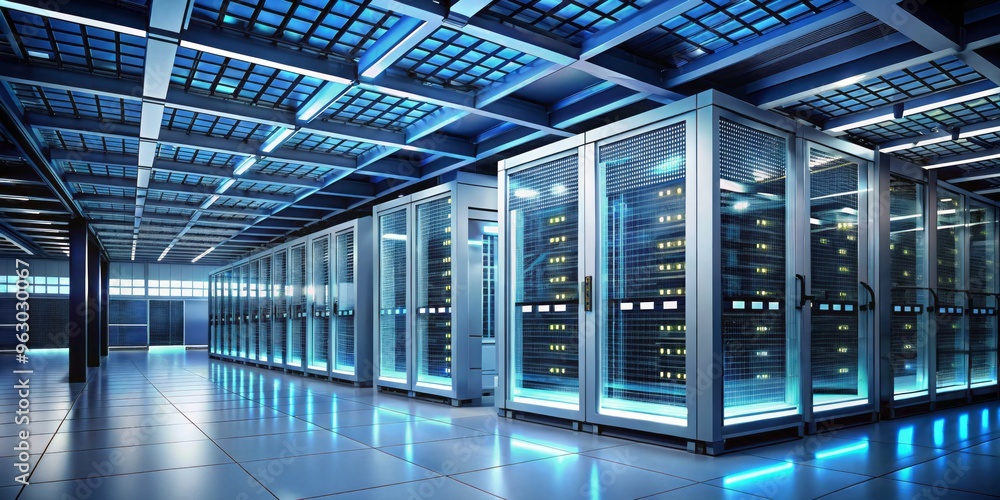 Modern Data Hub Concept technical data centre secondary modern concept style futuristic mood sleek color silver Modern Data Hub Concept technical data centre secondary modern concept style futuristic mood sleek color silver