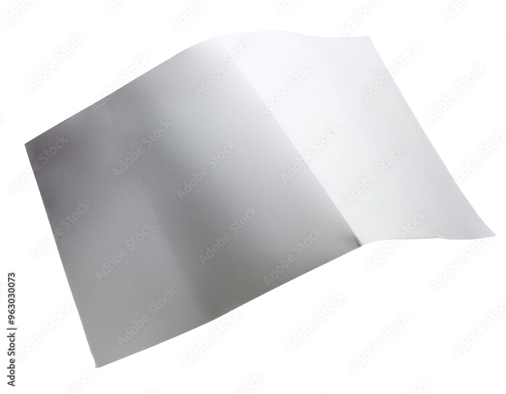 Elegant White Paper in Motion, Floating Sheets Isolated on White Elegant White Paper in Motion, Floating Sheets Isolated on White