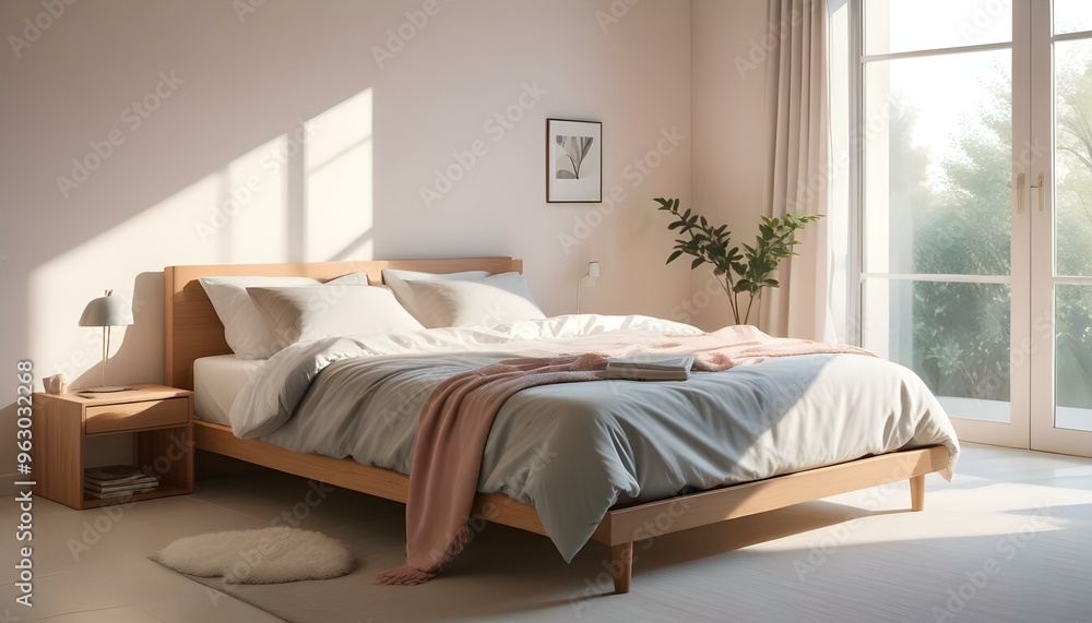 Fototapeta premium Photo interior modern design room 3d illustration