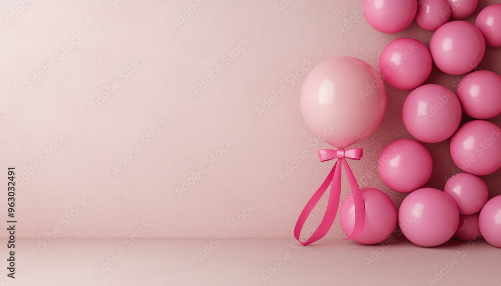 Breast cancer awareness campaign with therapyrelated icons, positive message, 3D illustration Breast cancer awareness campaign with therapyrelated icons, positive message, 3D illustration