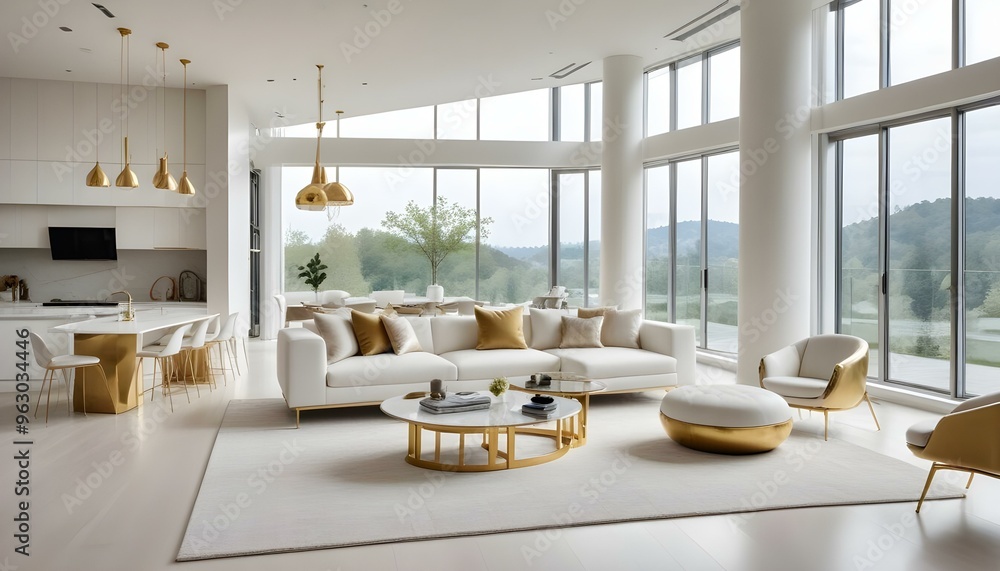Photo interior modern design room 3d illustration Photo interior modern design room 3d illustration