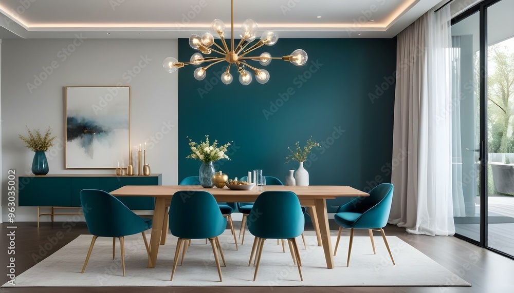 Fototapeta premium Photo interior modern design room 3d illustration